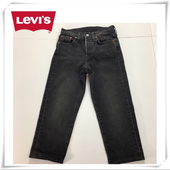 Levi's Denim - Levi’s High Rise Dark Wash Black Cropped Mom Jeans